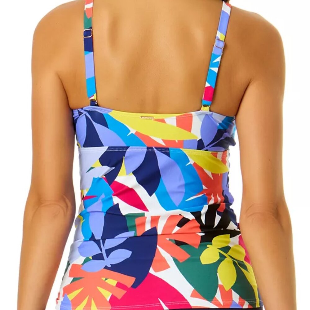 Anne Cole Tankini Swim Top Tropical Print Mocean Collection 34C/36B - Picture 5 of 11